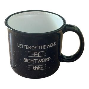 Letter of the Week‎ Coffee Mug Sight Word This Black Speckled Teacher